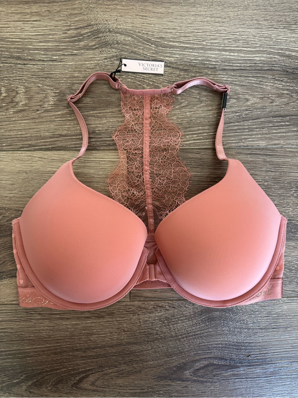 ⭐️NWT⭐️ Victoria's Secret Perfect Shape Tshirt Push Up Full Racerback Lace Bra